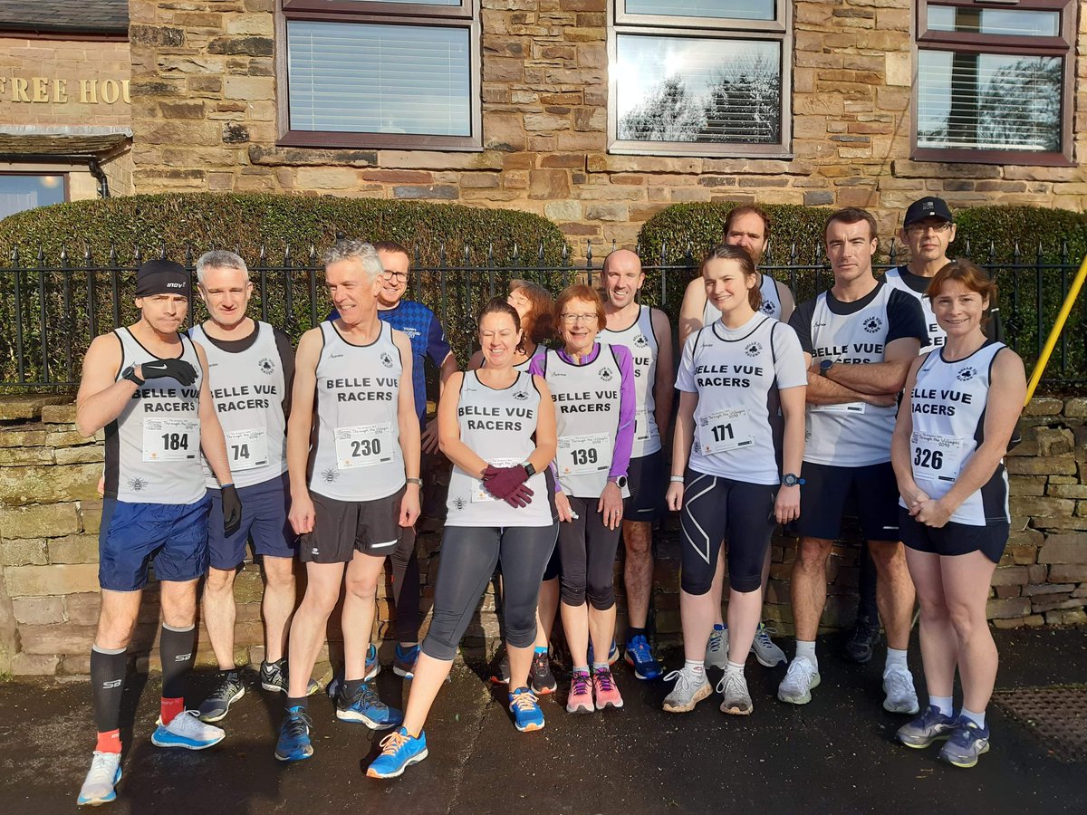 BelleVueRacers's tweet photo. BVR posse out in fearsome force today in Chorley at Through the Villages at #bestpace well done everyone ♣️♣️♣️ https://t.co/ZVKcLu9iMs