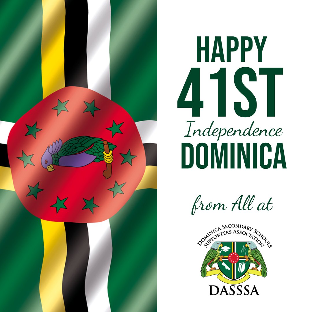DASSSA (@dasssauk) on Twitter photo Wishing all Dominicans, friends, families, supporters, donors, sponsors a happy 41st Independence Anniversary.
#Dominica #Caribbean #schools #education #hashtagdominica #Independence <a href="/DHC_London/">Dominica High Commission</a> <a href="/DONA_1978/">The Dominican Diaspora</a> <a href="/SkerritR/">Roosevelt Skerrit</a> <a href="/voteforpetter/">Petter Saint-Jean</a> Wishing all Dominicans, friends, families, supporters, donors, sponsors a happy 41st Independence Anniversary.
#Dominica #Caribbean #schools #education #hashtagdominica #Independence <a href="/DHC_London/">Dominica High Commission</a> <a href="/DONA_1978/">The Dominican Diaspora</a> <a href="/SkerritR/">Roosevelt Skerrit</a> <a href="/voteforpetter/">Petter Saint-Jean</a>