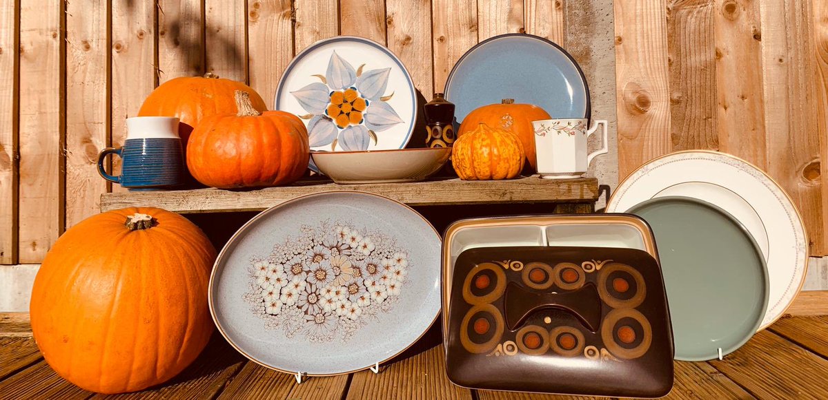 It is gorgeous weather here in #Dorset today. We couldn’t resist and played with some china for our new #autumn pics. What do you think? #mrpottery #onlineshopping