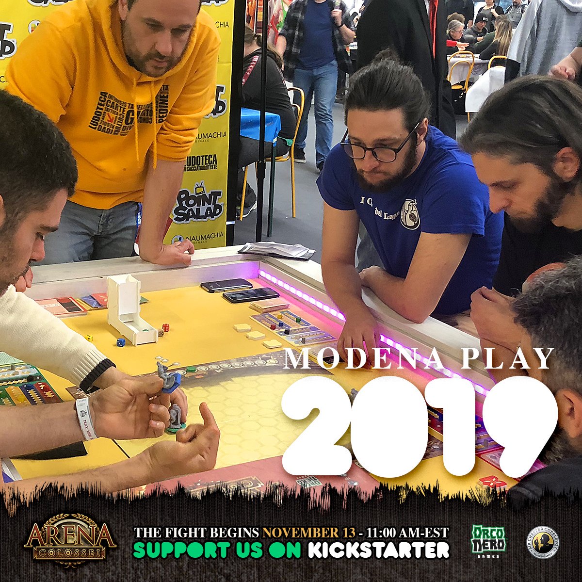 OrconeroM's tweet photo. Blood and sand with Arena Colossei™ at Modena Play 2019! Our production, made in italy, couldn’t miss the fair!
-
Sangue e sabbia con Arena Colossei™ a Modena Play 2019! La produzione, tutta italiana, non poteva mancare di partecipare.
-
#ArenaColossei #Boardgame #Kickstarter https://t.co/587slwBTKo