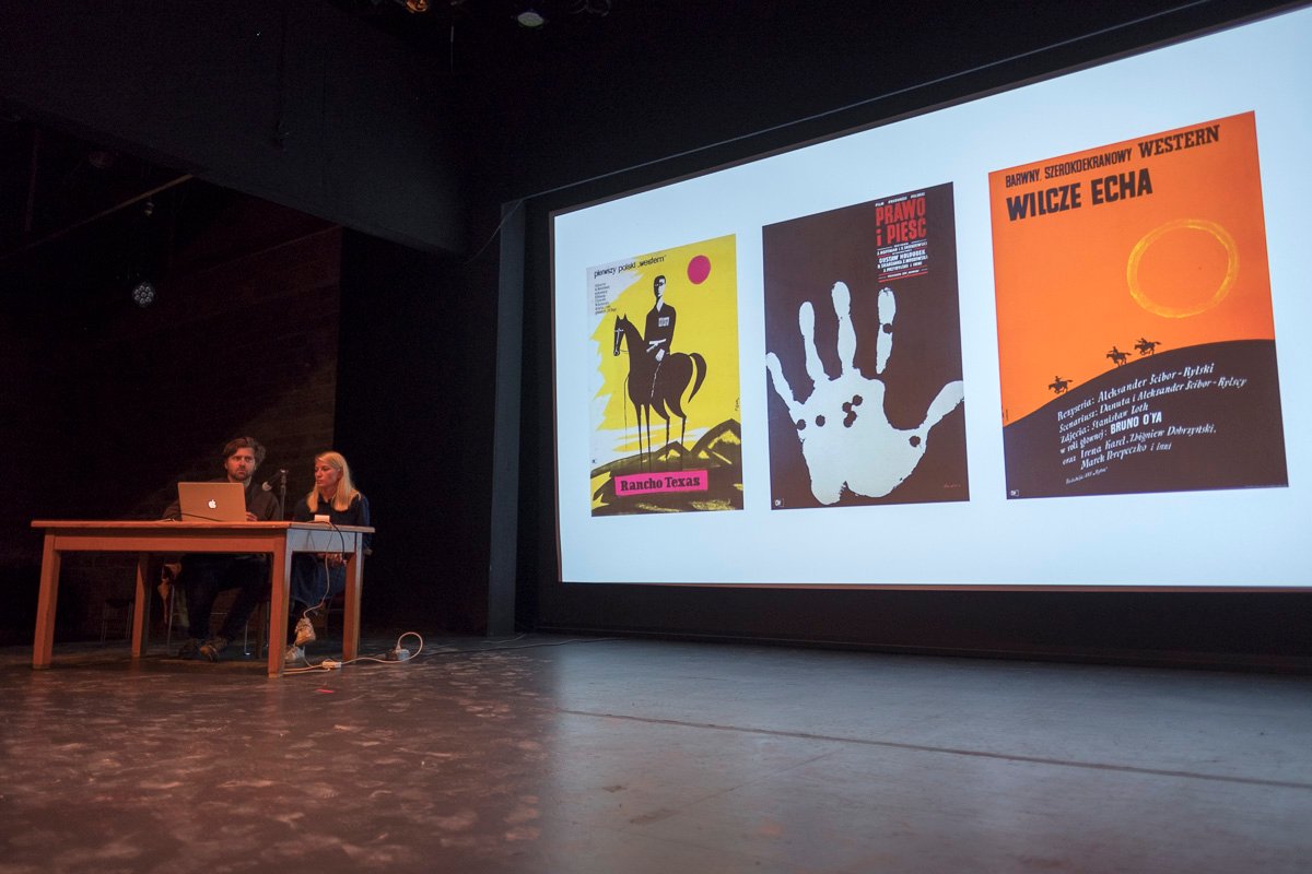 Talking about Polish Western Posters with <a href="/LiaForslund/">Lia</a>  at the CrowleyTheatre during Bivouac #landarts2019 , Marfa Texas
#Marfa #wip #chinatiweekend #art