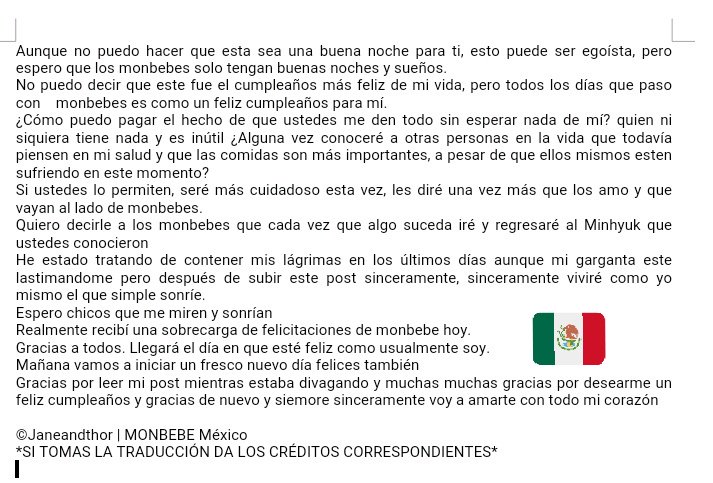 MONBEBEMEX's tweet photo. [TRAD]

[[MINHYUK]] MONBEBE

©en la traducción 
#MONSTA_X #MONSTAX https://t.co/EHYA3BmEpc