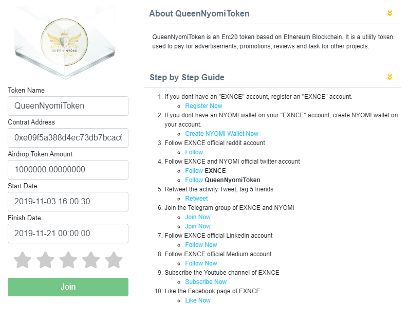 exncecom's tweet photo. Only a 10 more days to go! β²οΈ Our 1.000.000 $NYOMI giveaway with
@QueenNyomiToken
is still filling up with entries π₯ Will you be the next lucky winner? Come join #NYOMI airdrop here!
Retweet and tag 5friends
https://t.co/vyT0iA8ps6
$NYOMI #NYOMI #EXNCE #XNC $XNC https://t.co/02ZvKXDcYz
