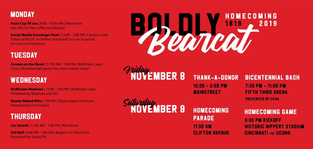 It’s OFFICIALLY Homecoming week!

Check out all of the events lined up for this week!