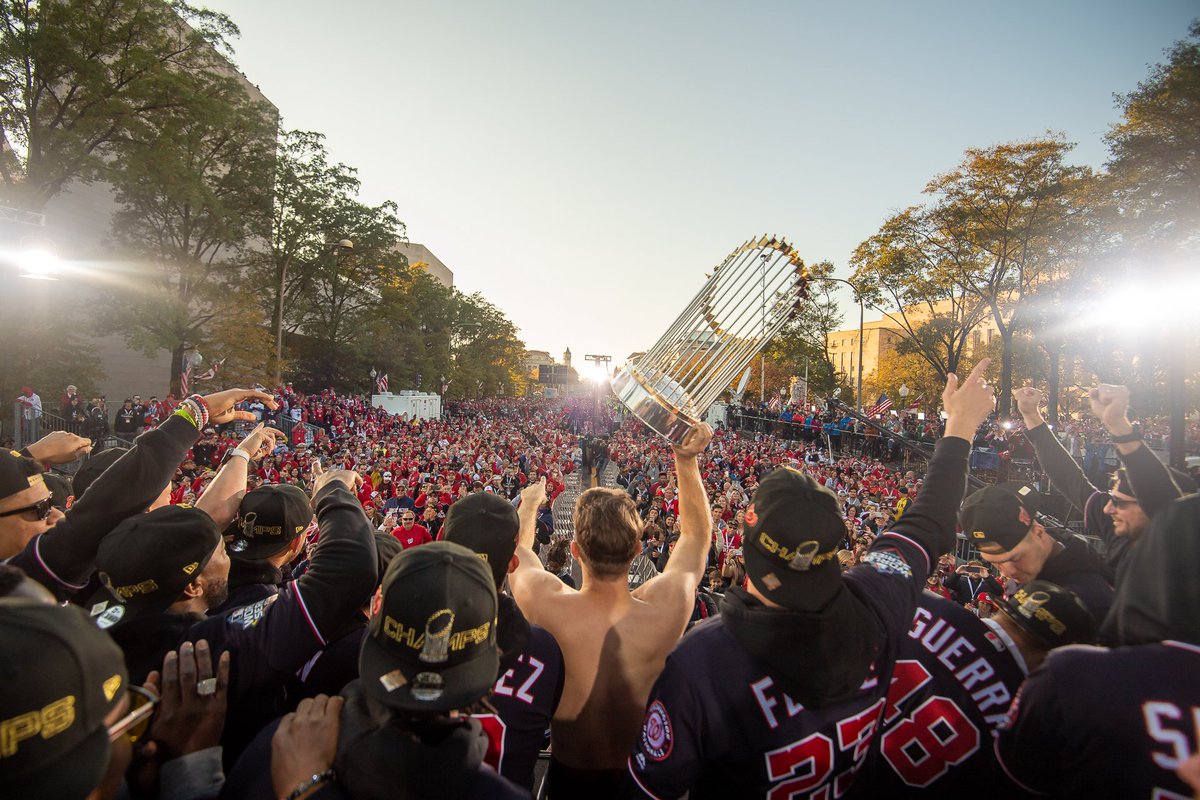 Nationals's tweet photo. nOt A rEaL sPoRtS tOwn

#CHAMPS // #FIGHTFINISHED https://t.co/cS6l55A6Ps