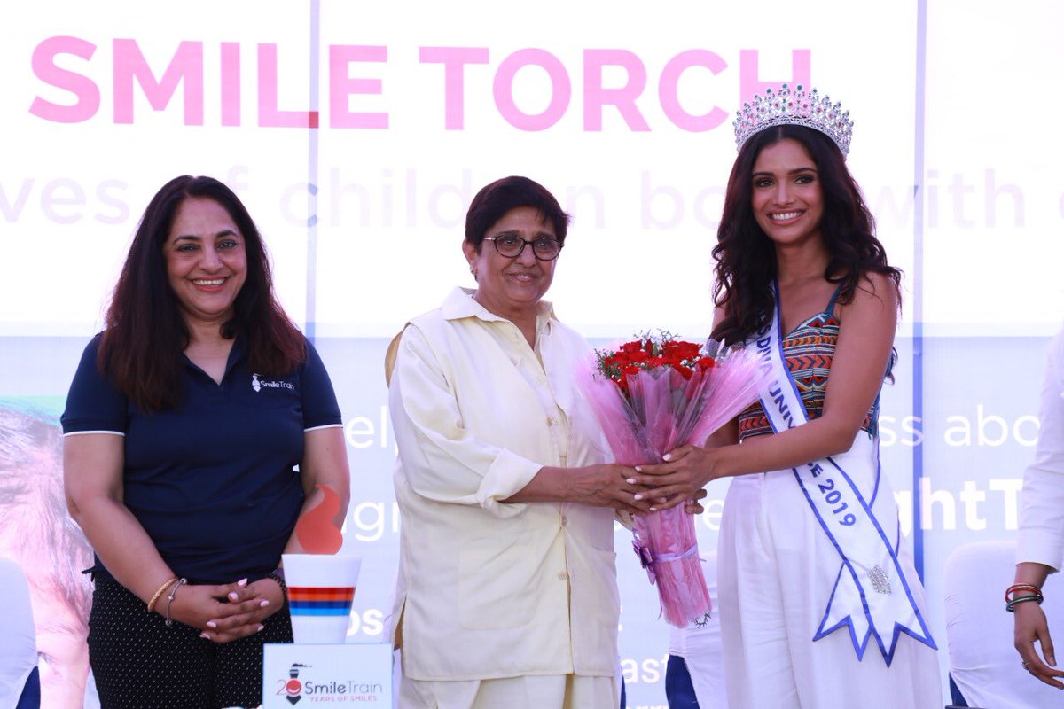 Vartika Singh (@iamvartikasingh) on Twitter photo Had the fortune to meet one of the strongest ladies in India, <a href="/thekiranbedi/">Kiran Bedi</a>! Thank you for visiting us at @smiletrainindia and spreading awareness! #RightToSmile @smiletrain @missuniverse Had the fortune to meet one of the strongest ladies in India, <a href="/thekiranbedi/">Kiran Bedi</a>! Thank you for visiting us at @smiletrainindia and spreading awareness! #RightToSmile @smiletrain @missuniverse