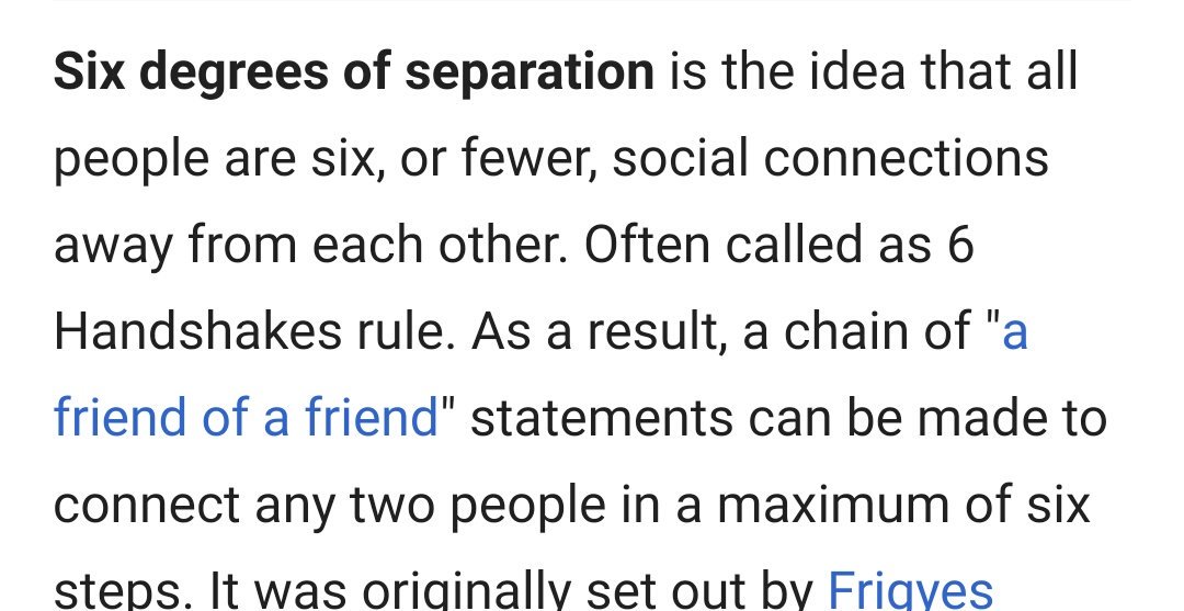 6 degrees of separation theory 6 degrees of separation theory