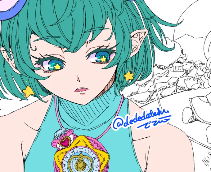 ララちゃん、好きな顔の感じに描けた(^ω^) 