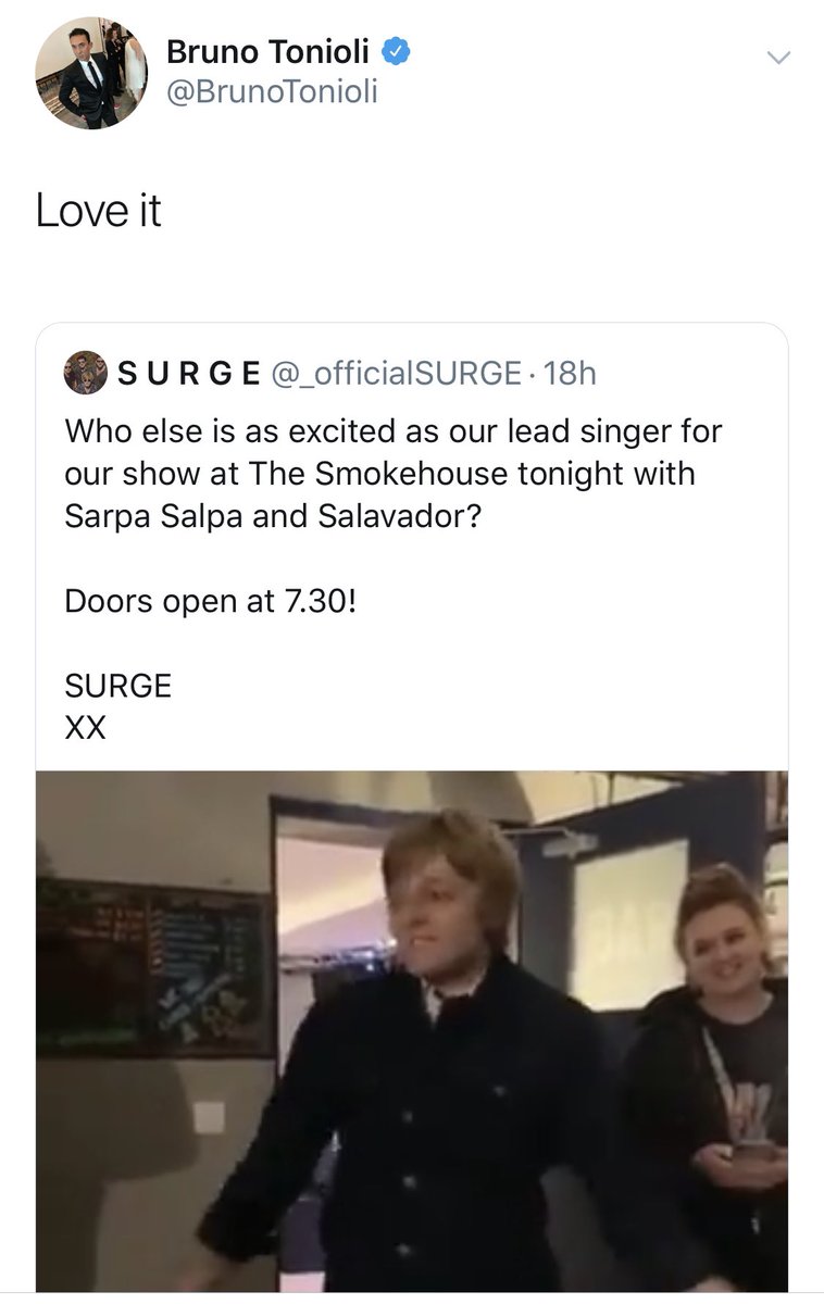 Legends recognise legends.

Cheers to Strictly Come Dancing stalwart Brunó Tonioli for endorsing our lead singer’s sensational moves ahead of last night’s gig.

The video now looks on course to become our most viewed ever.... and it doesn’t even have our song in it - brilliant.
