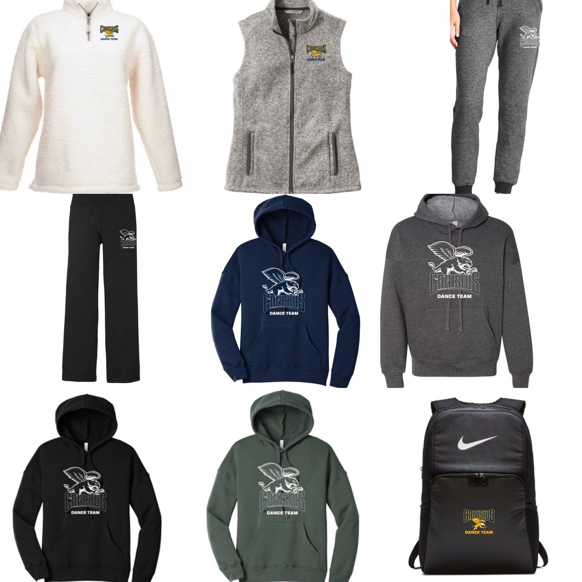 Dance_Griffs's tweet image. Need a Christmas idea? Interested in adding to your own wardrobe? Want to help support the Canisius Dance Griffs?🎄🏀✨ Please help us out by ordering from our annual apparel and accessory fundraiser!! Act fast.. orders close Saturday! 💛🤍💙 …iuscollegedanceteam2019.itemorder.com/sale