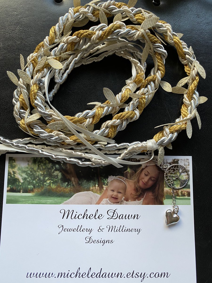 Beautiful, bespoke hand fasting cords for my latest bride and groom. Gorgeous .