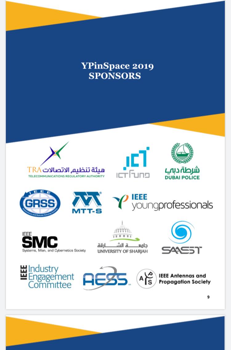 Region8YP's tweet photo. @IEEE_GRSS Thanks to Sponsors #YPInSpace #Dubai https://t.co/emKj10Z9lq https://t.co/RNKl3T3KUa