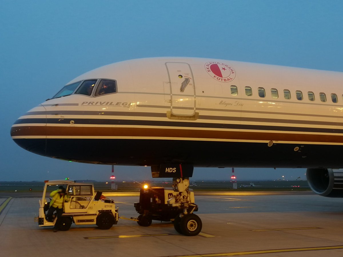 centaureax's tweet photo. FC Slavia Praha heading to Barcelona for Champions League with Privilege Style today #aviationnews #airportprague #letistepraha #slavia #fcslavia #slaviapraha #slaviaprague #privilegestyle #ChampionsLeague @slaviaofficial https://t.co/pyBfGPShnz