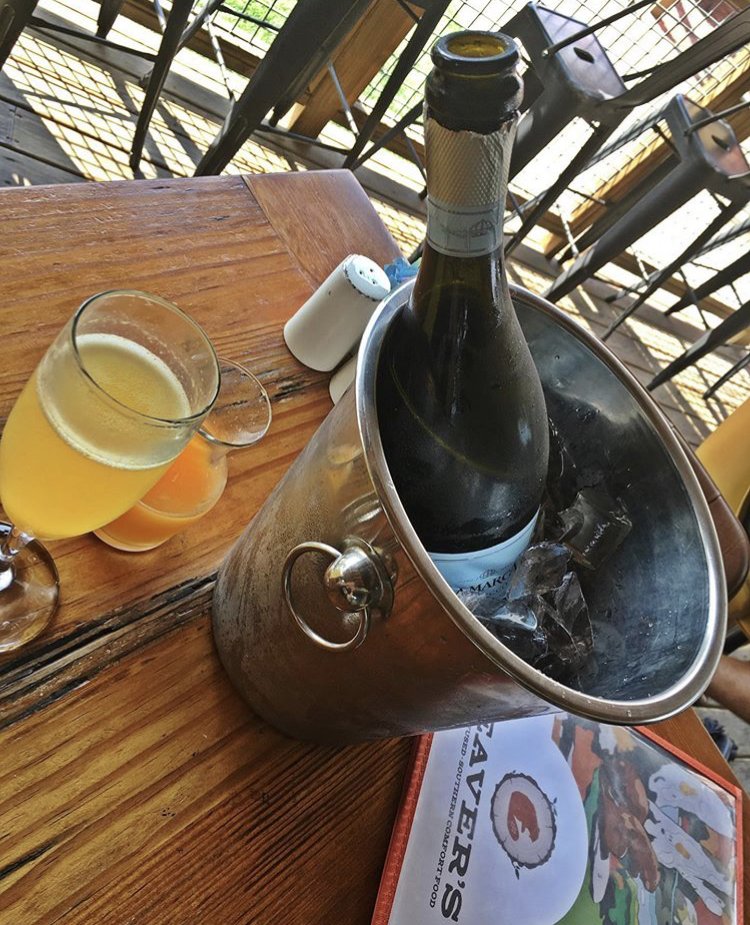 It’s a beautiful day for Poppin’ Bottles on our patio. 😎🍾 Boozy Beaver Brunch is 10-3. #BoozyBeavers #HoustonBrunch