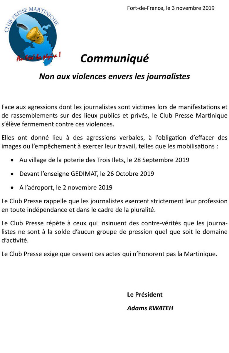Club Presse Martinique tweet media