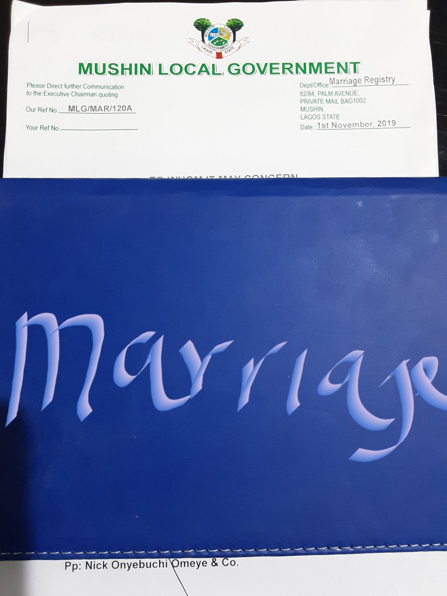 1.. Basically, there are 3 (three) different types of marriages in Nigeria. There are (1) Statutory marriage (which is sometimes referred to as church marriage or white wedding.) (2) Customary marriage also known as Marriage under the custom (3) Islamic marriage..