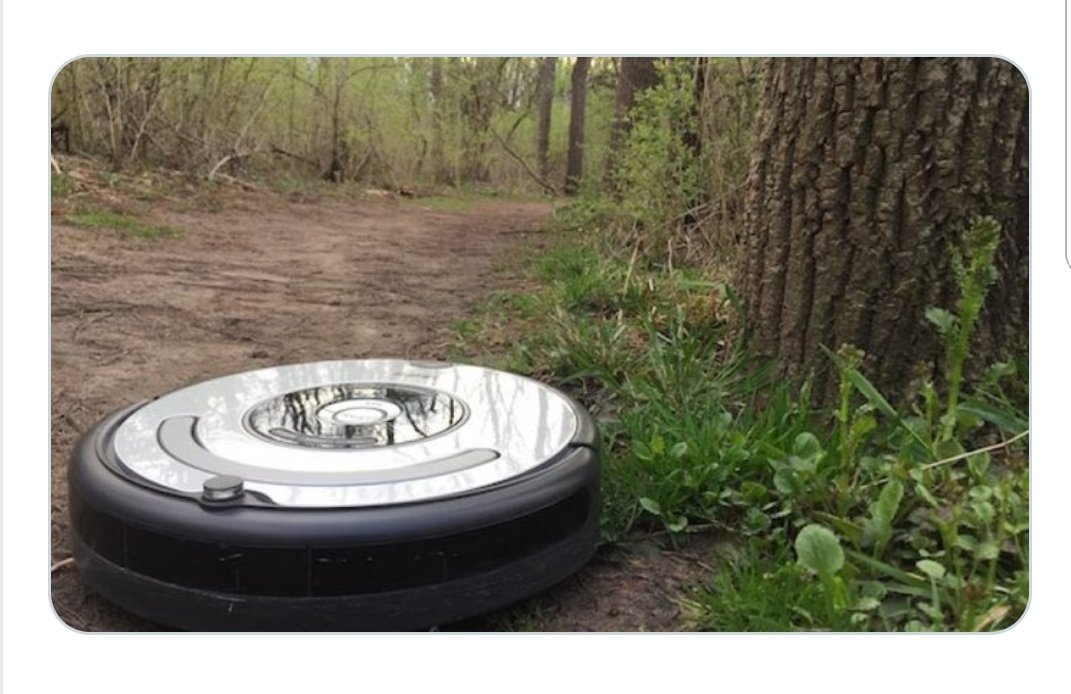 tapaidh1's tweet photo. @realDonaldTrump @GavinNewsom Here in Canada we have automated with our forest Roomba. The money we saved is going into building a border wall. Guess which border we’re walling off? https://t.co/j5UNSwjCNm