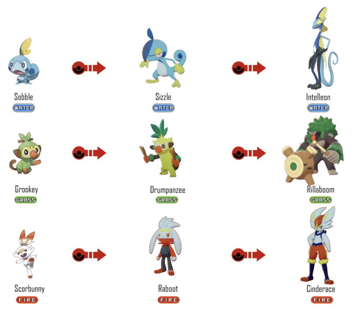 Pokemon Sword and Shield Starters Evolution Guide - Which Starter