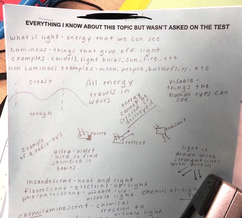 delaneysdunn's tweet photo. I love this idea! Giving students a chance to demonstrate their knowledge sounds like a great way to combat some of the known issues with tests. https://t.co/wJh819gRsk