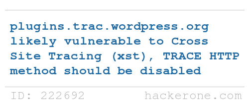 disclosedh1's tweet photo. WordPress disclosed a bug submitted by geeknik: https://t.co/Tbsv8n2KOv - Bounty: $150 #hackerone #bugbounty https://t.co/bjuwsNVCoy