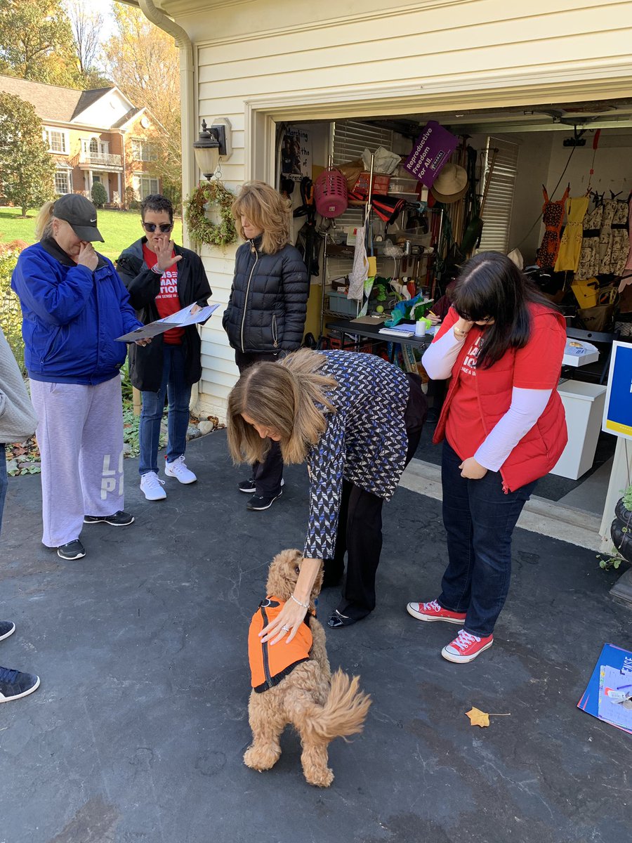 Big thank you to @MomsDemand (including our hostess, Kelly Price) & all the tireless volunteers this AM knocking for @LindaDSperling, @LJ4FCPS & our entire Springfield ticket! These incredible moms will keep fighting until polls close in 55 hours! #FightLikeAMom @Springfield_Dem