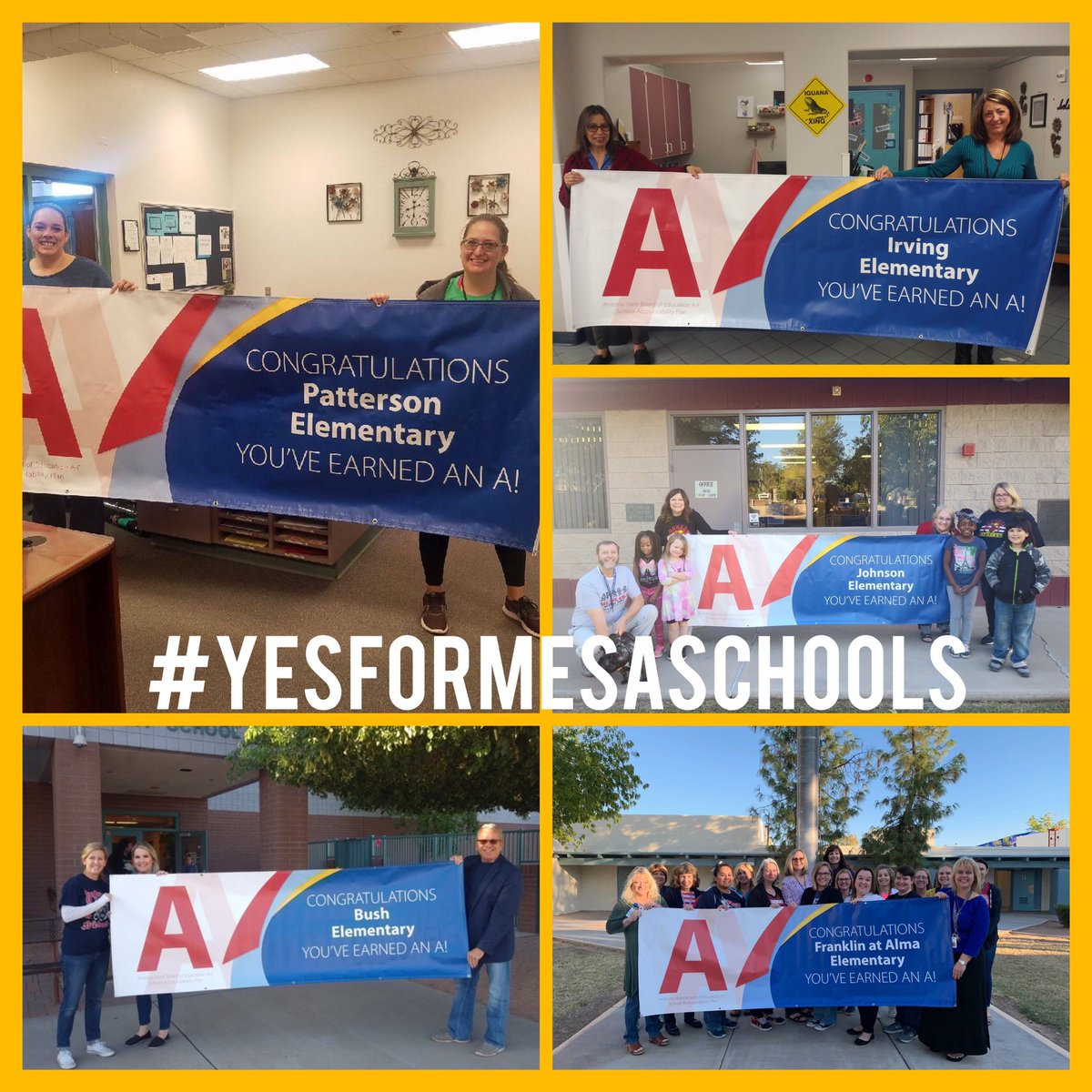 Breaking news: 22 district schools have earned A letter grades from the Arizona State Board of Education. #Congratulations!🎉