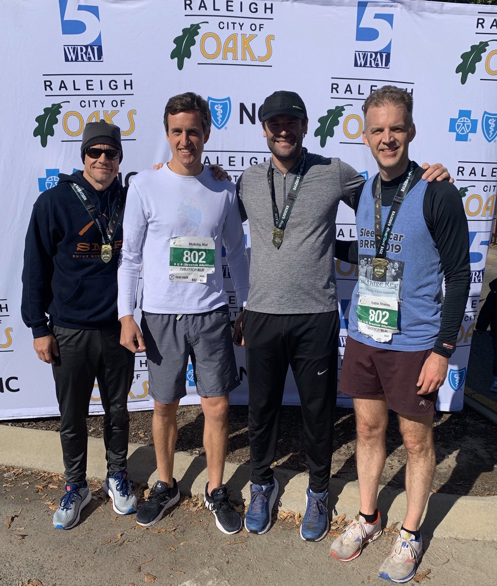 A strong performance by <a href="/F3Raleigh/">F3 Raleigh</a> 6 @ 6 team’s inaugural <a href="/OaksMarathon/">City Of Oaks Marathon</a> Relay post. 3rd overall relay team for 3:02:48 time. T-claps to <a href="/jjgroots/">MacGruber</a> @F3BenJohnson and Man Hands. Where was <a href="/F3WolfRun/">Wolf Run</a> ?
