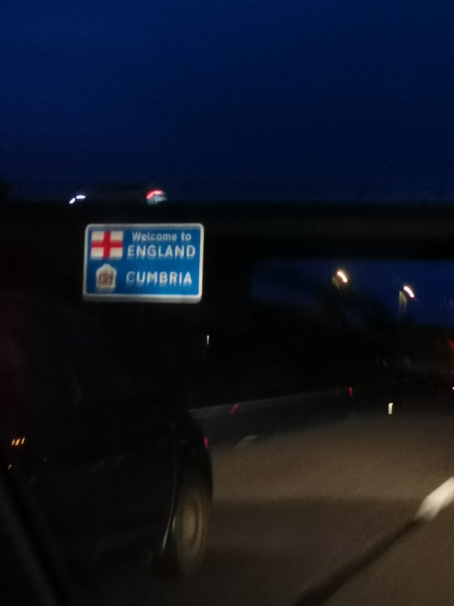 And we're officially back in England!