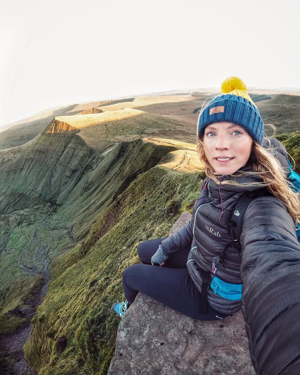 CotswoldOutdoor's tweet photo. Thanks to the brilliant @FitForAdventure (on IG) for sharing this #RambleReady shot on the ‘diving board’ on Pen Y Fan! Wishing you a speedy recovery for your ankle and knee. 

You can pick up your own @BBCCiN Ramble Bobble Hat in your local store or here: https://t.co/xim7Snp4nv https://t.co/kzASrMi0nY