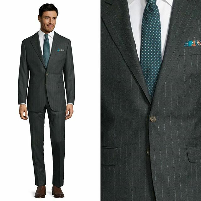 Charcoal Pick & Pick Suit - Oliver Wicks