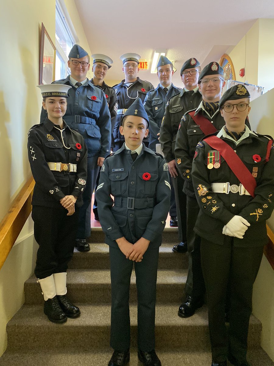 104Brilliant's tweet photo. A brilliant group of Air, Army &amp; Sea Cadets supporting remembrance services today #cadets #teamnorthbay #wearebrilliant https://t.co/YhfDFHRPoV