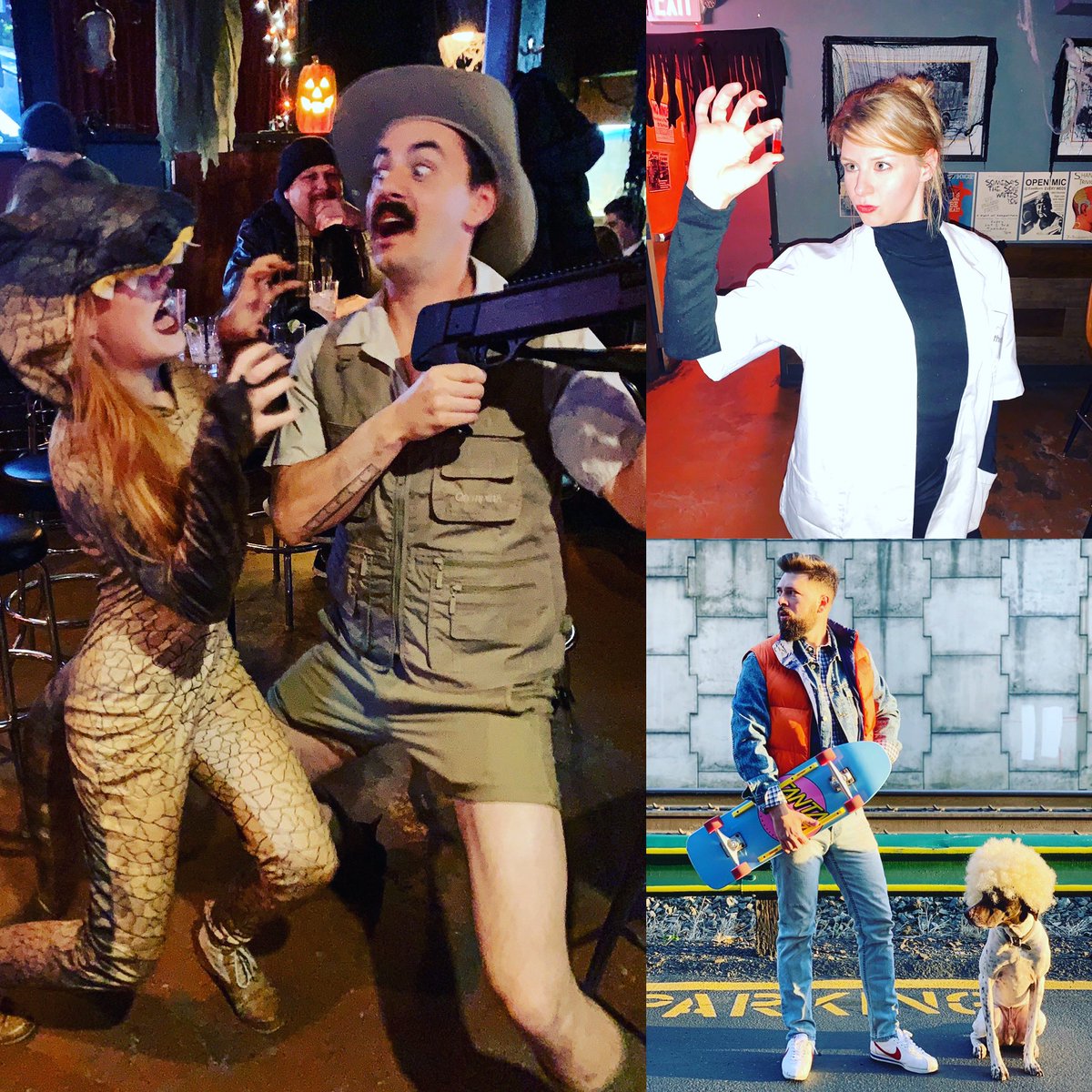 Here are the top three prize-winning costumes from <a href="/EastBurn/">The EastBurn</a> on Halloween night! In the case of Elizabeth Holmes, her creepy deep voice and sociopathic eyes really pushed the look over the top. Get some quizzery cooking with me tonight at 5 o’clock! #CleverGirl #McFly #Theranos