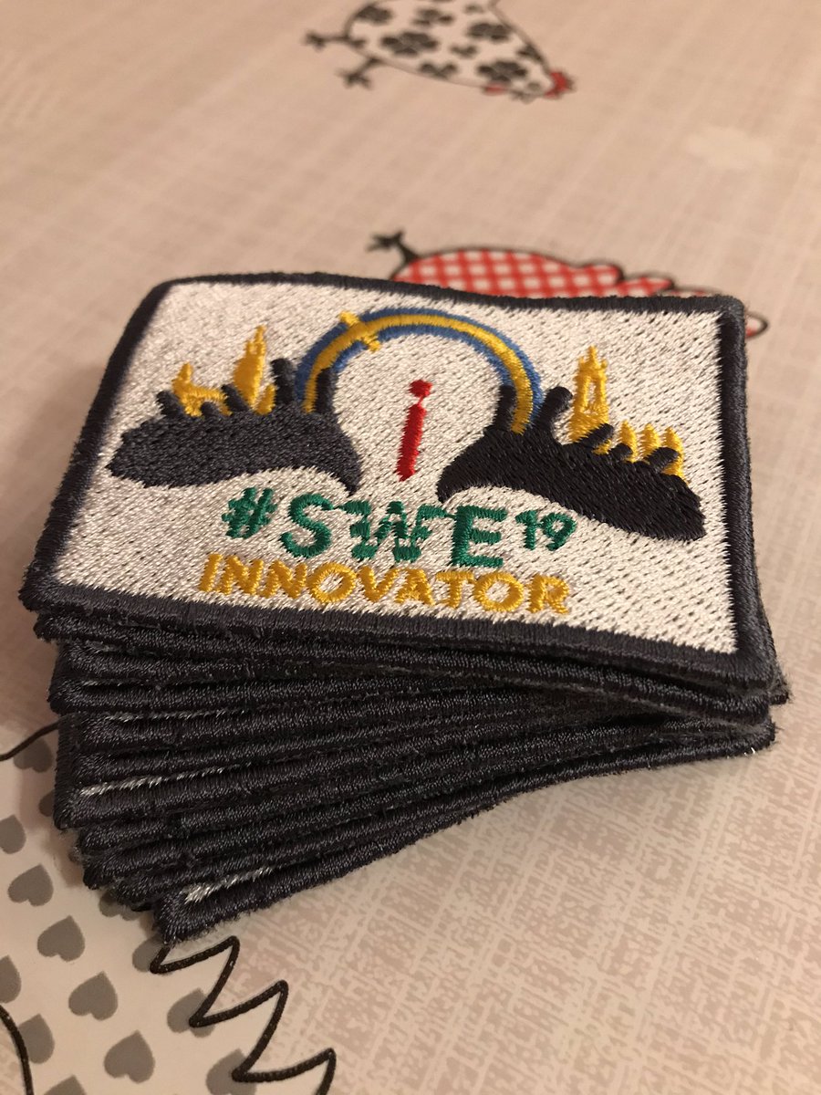 peateedee's tweet image. We thought it’d be nice to have our #SWE19 cohort logo on a fabric badge, but were struggling to find someone who could do it for us. Step-up @SprintSportsLtd who totally rose to the challenge and have more than delivered! #GoogleEI