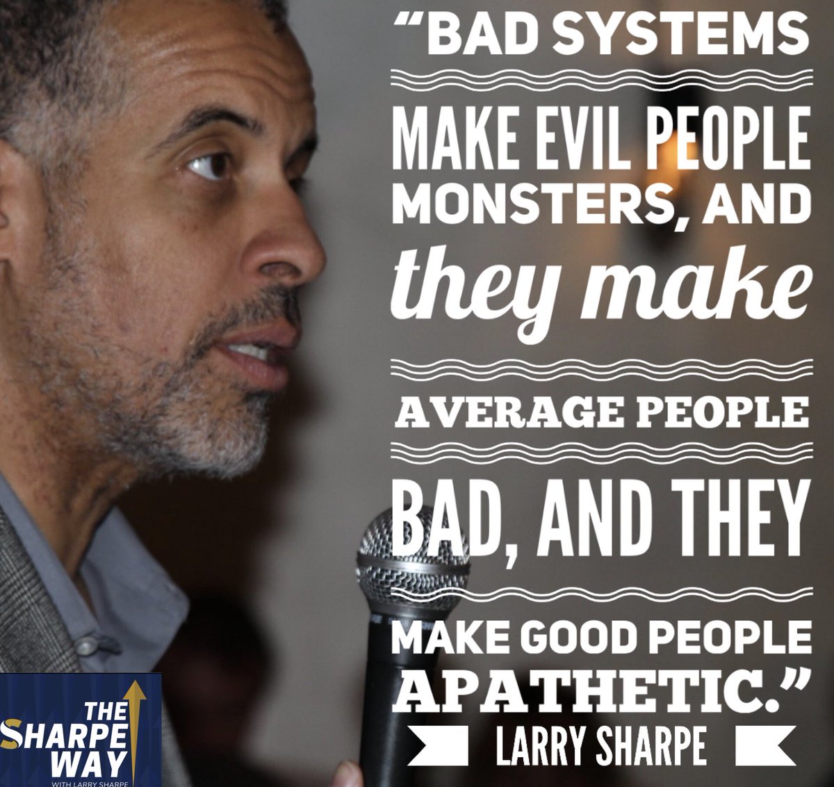 sharpe_way's tweet photo. Bad systems trickle down to hurt all of us. That’s why we need to push for change. We need to have those respectful impactful conversations with everyone.💯
https://t.co/3GQBMmDNSI
#sharpeway #larrysharpe #libertarian #badsystems #liberty #freedom #government https://t.co/AFvb49NHhb