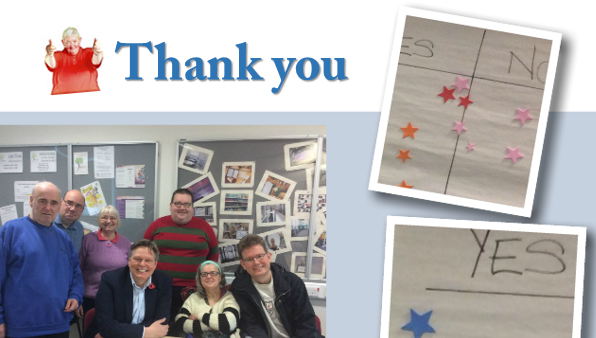 LDAScotland's tweet photo. Thank you @stephenkerrMP for attending the @LDAScotland Forth Valley accessible politics group and taking part in the vote on whether or not GE19 is a good idea. We hope you liked your special Conservative party blue star! See you at our hustings 🙏  #LDASaccessiblepolitics 🗳️ https://t.co/16qBZa1RJ8