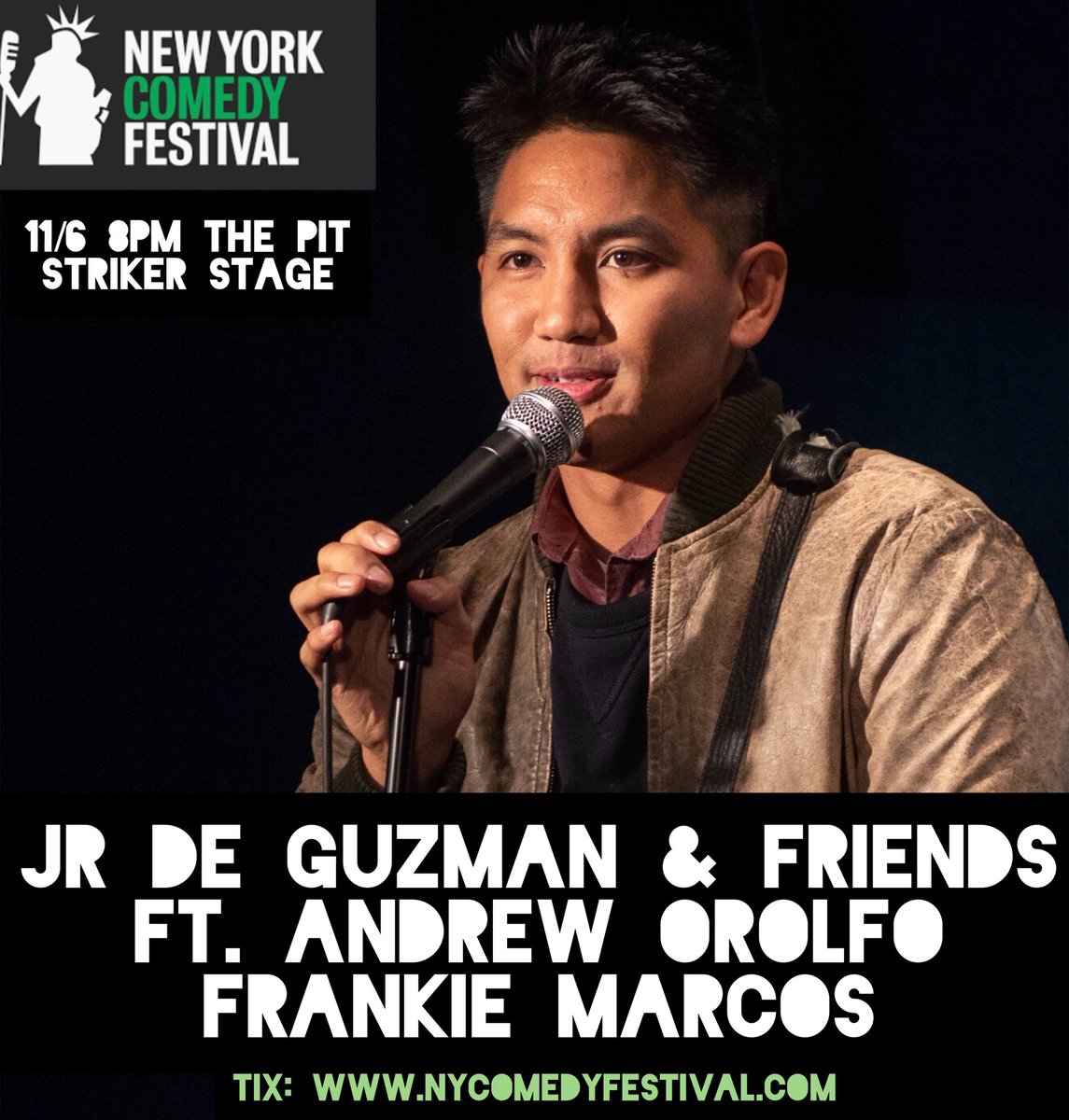 NYC!!! <a href="/nycomedyfest/">New York Comedy Festival</a> Presents “JR DE GUZMAN &amp; FRIENDS” 11/6 8pm <a href="/thepitnyc/">The PIT</a>