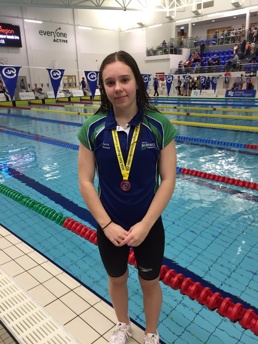 Busy final session for Sacha Thomas <a href="/cityofnorwichsc/">City of Norwich SC</a> - 50m freestyle 26.27 PB Silver Norfolk Jnr Record then 100m butterfly 6th &amp; 200m freestyle 7th well swum Sacha!