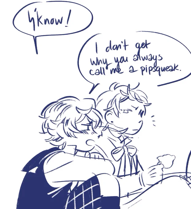 this is crudely drawn bc it was 5AM but the fact that elliot bullies oz over his height but not leo bc leo has never hesitated to clock him for it is what keeps me going in life 