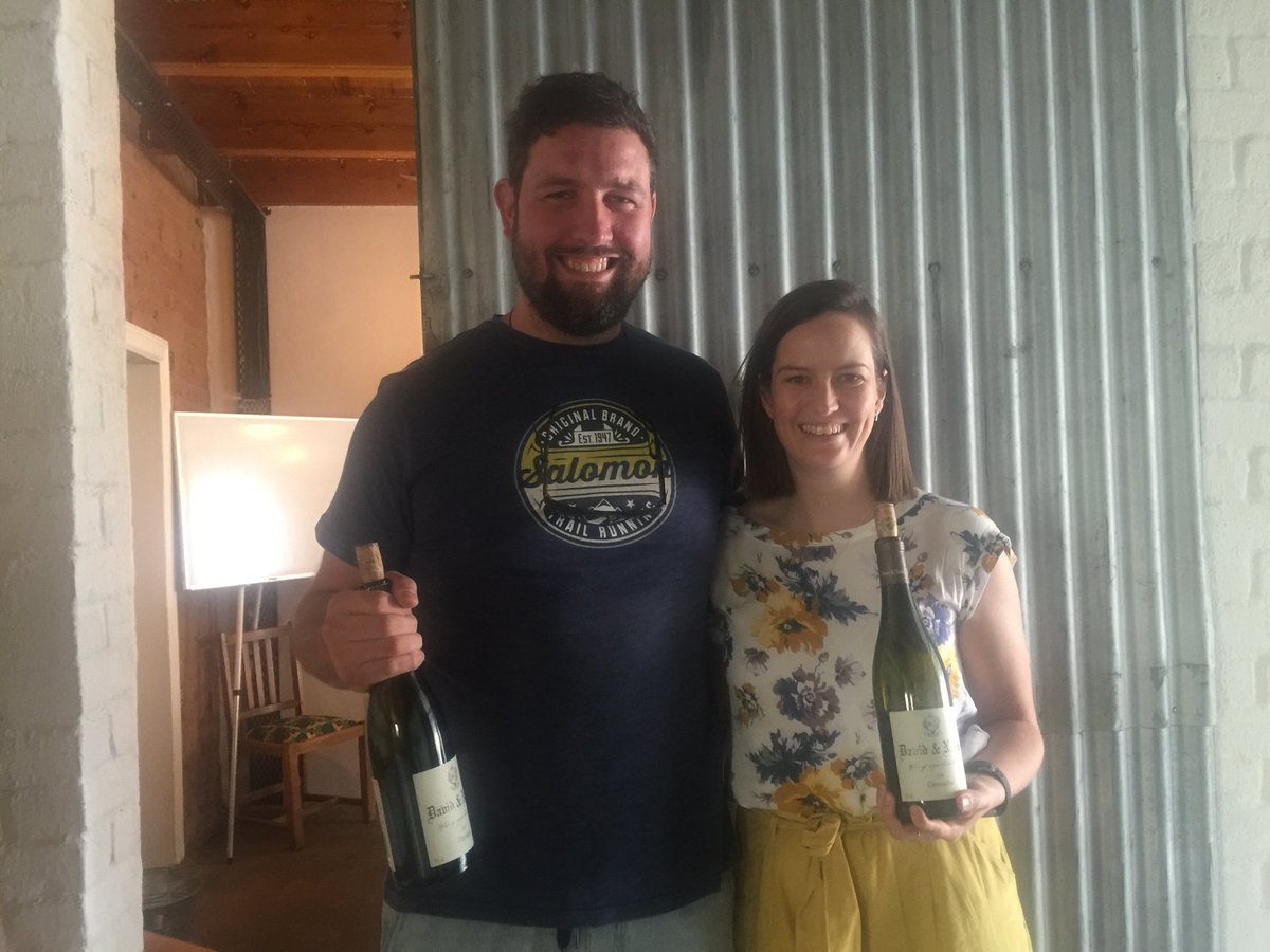 KinnegarWines's tweet photo. Don’t this young couple @DavidandNadia look the picture of happiness & why wouldn’t they be with their stunning new releases #Cheninblanc #Grenache #Aristargos # Elpidios & their #singlevineyard #chenins made in tiny quantities https://t.co/SPGEqmp2Jy