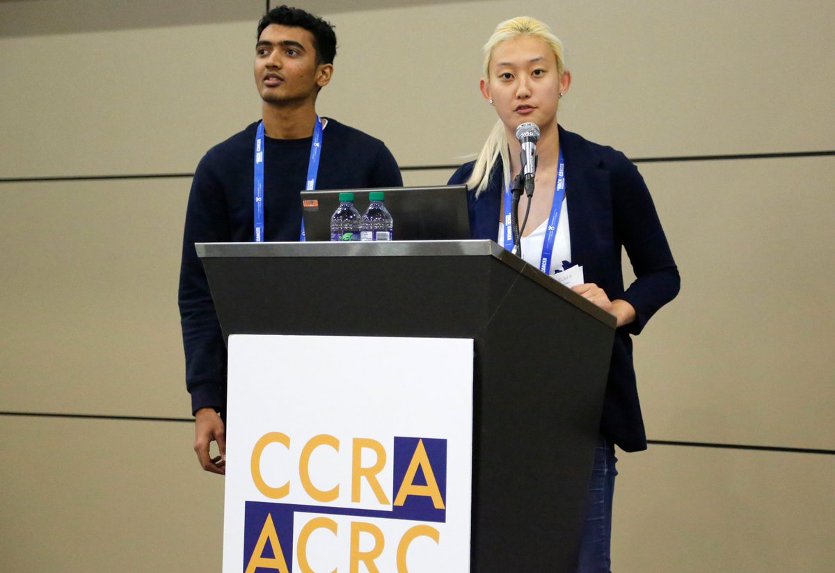 cancerstratCA's tweet photo. Congratulations to the #Hack4Cancer participants and the three team finalists shown here. They took the #CCRAconf stage this afternoon following an all-data data hackathon focused on expanding knowledge of health equity issues in the cancer system. Well done! https://t.co/7cZ7eKlhPj