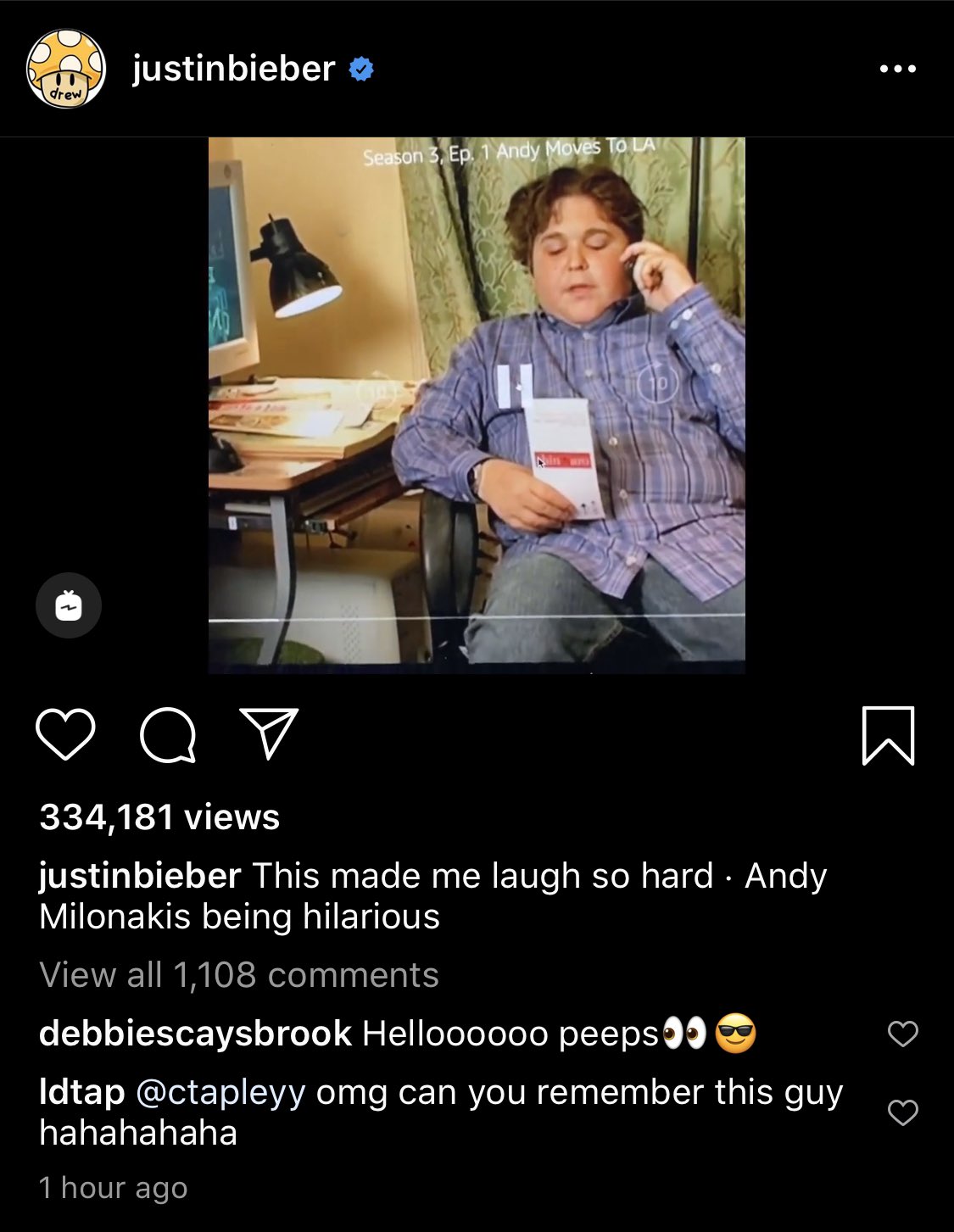 Andy Milonakis On Twitter Sorry To Milk This But This Type Of Shit Doesn T Happen Every Day Justinbieber