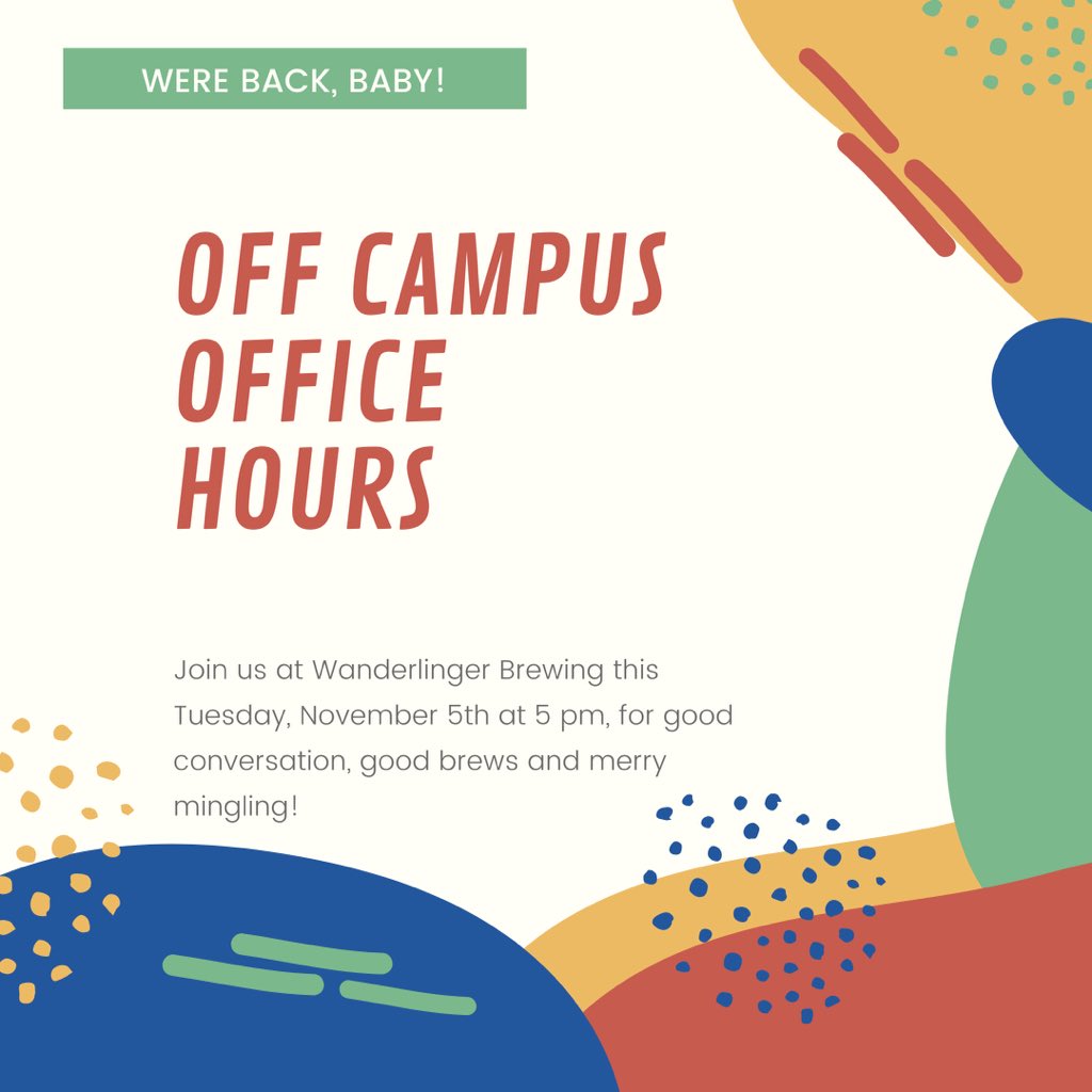 AlumniPi's tweet photo. Come one, come all-umni! Join us Tuesday at Wanderling Brewing for our November Off Campus Office Hours! https://t.co/JcN794Gv6m