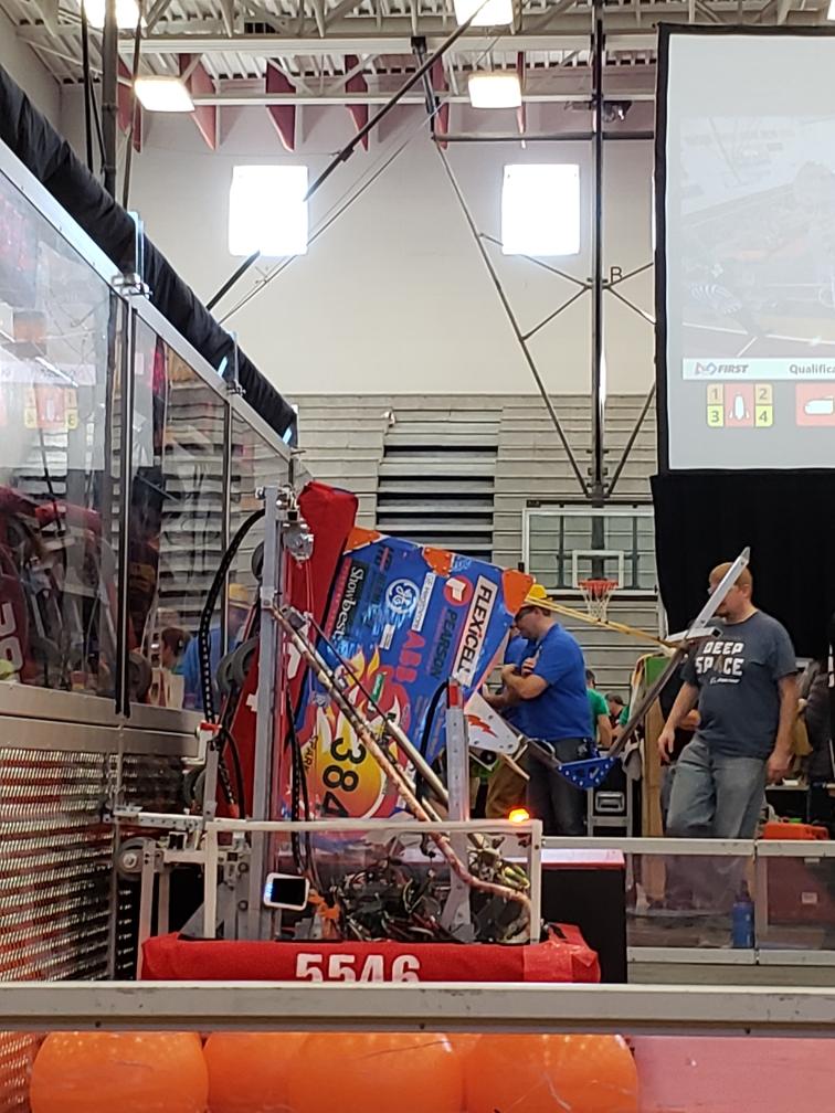 We had a fantastic time at Rumble in the Roads yesterday. Sparky was the captain of the 4 seed alliance and made it to the quarterfinals with <a href="/FRC836/">The RoboBees</a> and <a href="/Team4795/">FRC Team 4795</a>. We also won the Ironclad award! Thanks to 1610, @MenchvilleRobot, and <a href="/c5cybercanes/">Cat 5 Cybercanes</a> for running a great event!