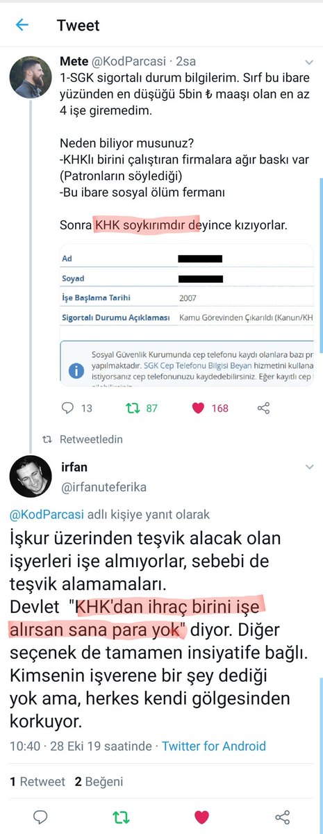 HDemirtasTR's tweet image. Her gün yeni #SOYKIRIM kanıtları geliyor.

Kod-36'nın resmi belgesi.

Vatandaşı kodlayıp kamu hizmeti alma hakkını gasp eden 
#SOYKIRIM suçlusu kamu görevlilerinin bazılarının kimliği belli oldu.

Siz de #KHK'ların işten atma değil #SOYKIRIM belgesi olduğunu bir daha gördünüz.