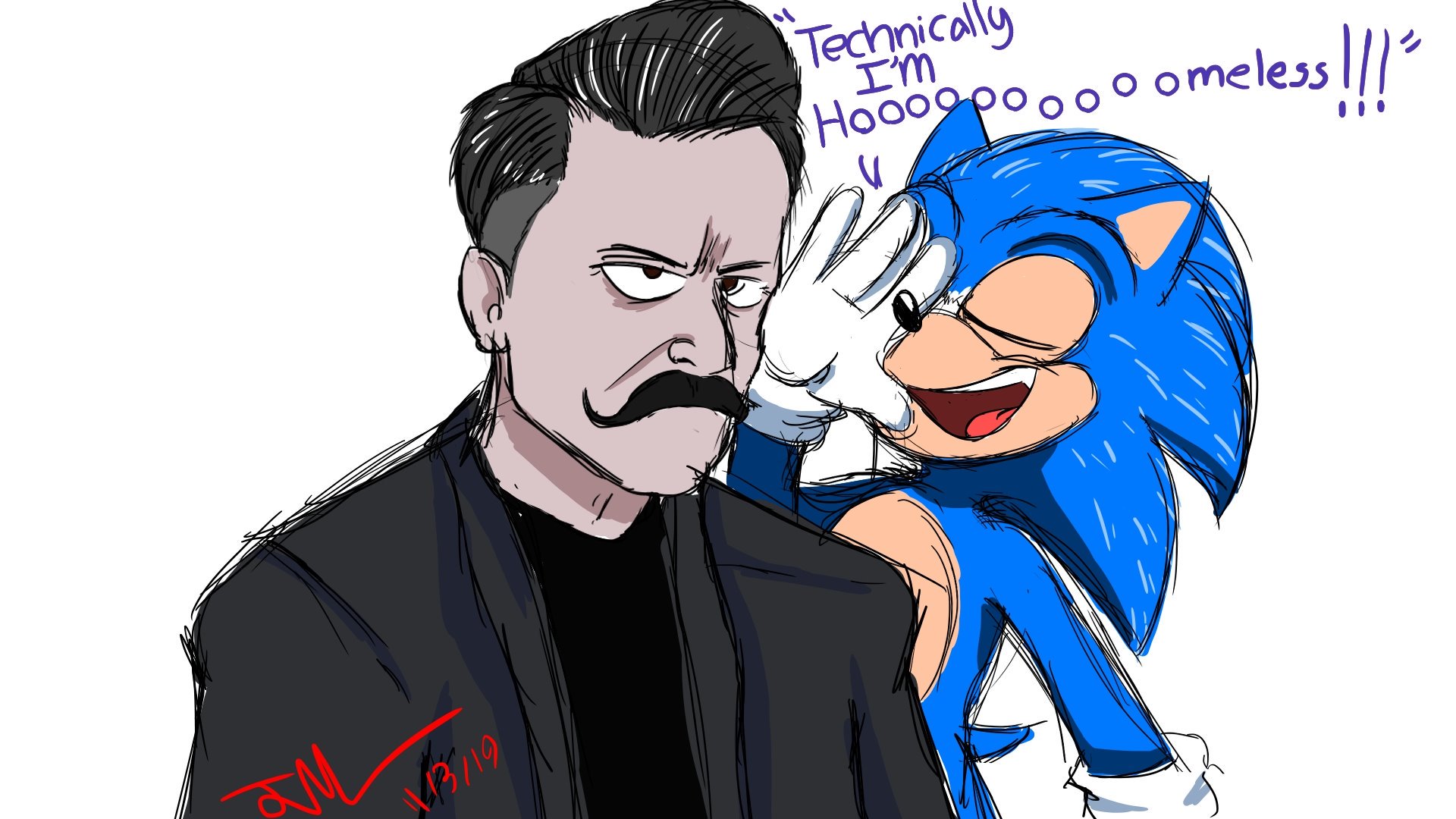 Sonic The Hedgehog Movie 3 Doodle (Art By @Justin on Twitter) :  r/SonicTheMovie