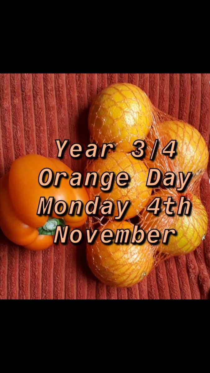Y4church_prim's tweet photo. We hope everyone's enjoyed a restful half term break. A quick reminder that Year 3/4 can come dressed in orange for Orange Day tomorrow @church_prim #orangutans #backintotheswingofthings https://t.co/pFNOS8W9P0