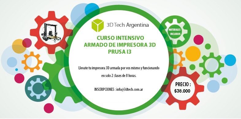 3DTechArg's tweet image. Relanzamos el taller de fabricación de impresoras 3D!
Lo realizaremos el sábado 7/12 y 14/12. La inscripción cierra el 25/11. Los esperamos!