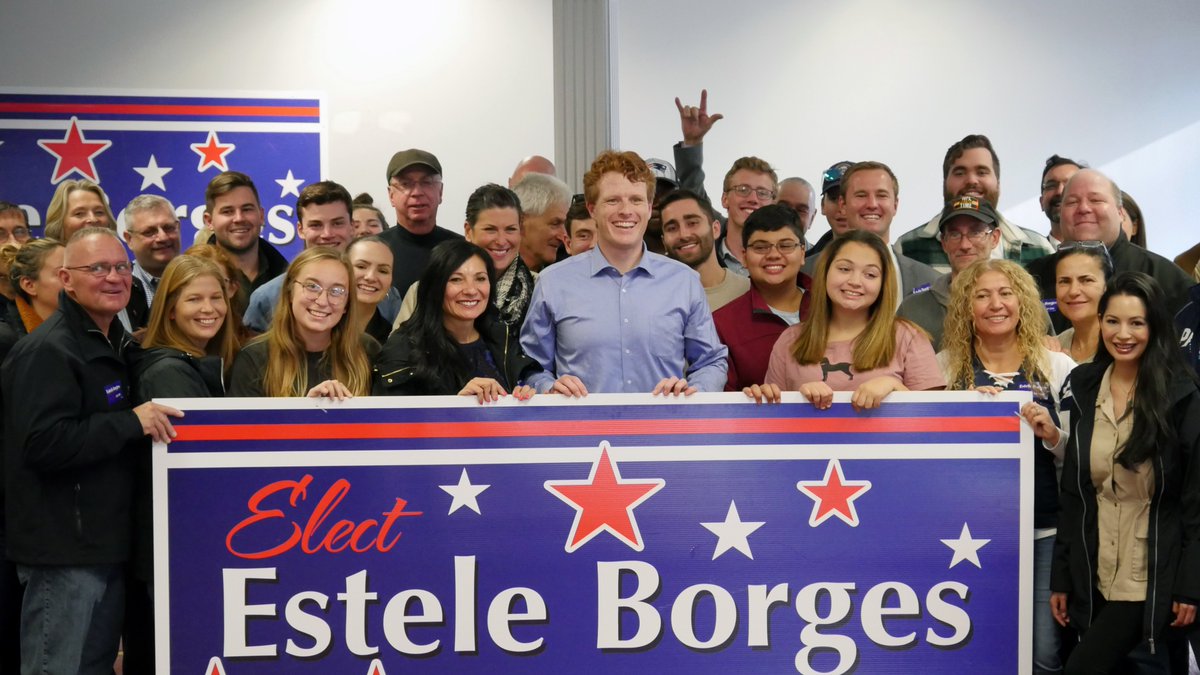 BorgesEstele's tweet photo. We're 2 days away! I'm so grateful to have Rep. @joekennedy on Team Borges. Thank you so much for your support and for helping us knock some doors today! #borgesformayor #mapoli https://t.co/nYPQvo6mqo