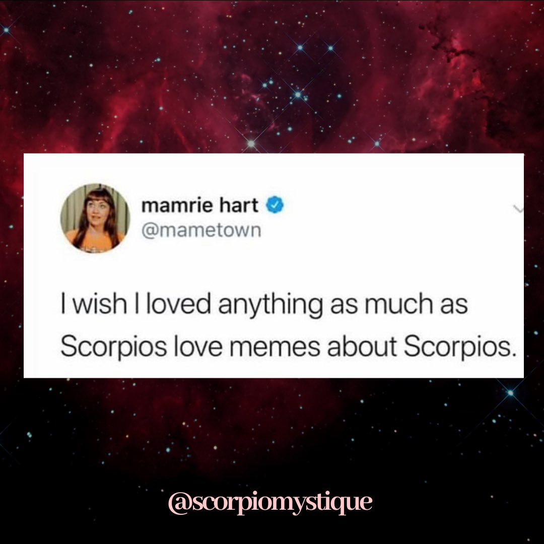 ScorpioMystique's tweet photo. i know i could’ve retweeted this tweet about Scorpios but i had to make a meme about Scorpios 🤣 https://t.co/WwGg2IDNgy