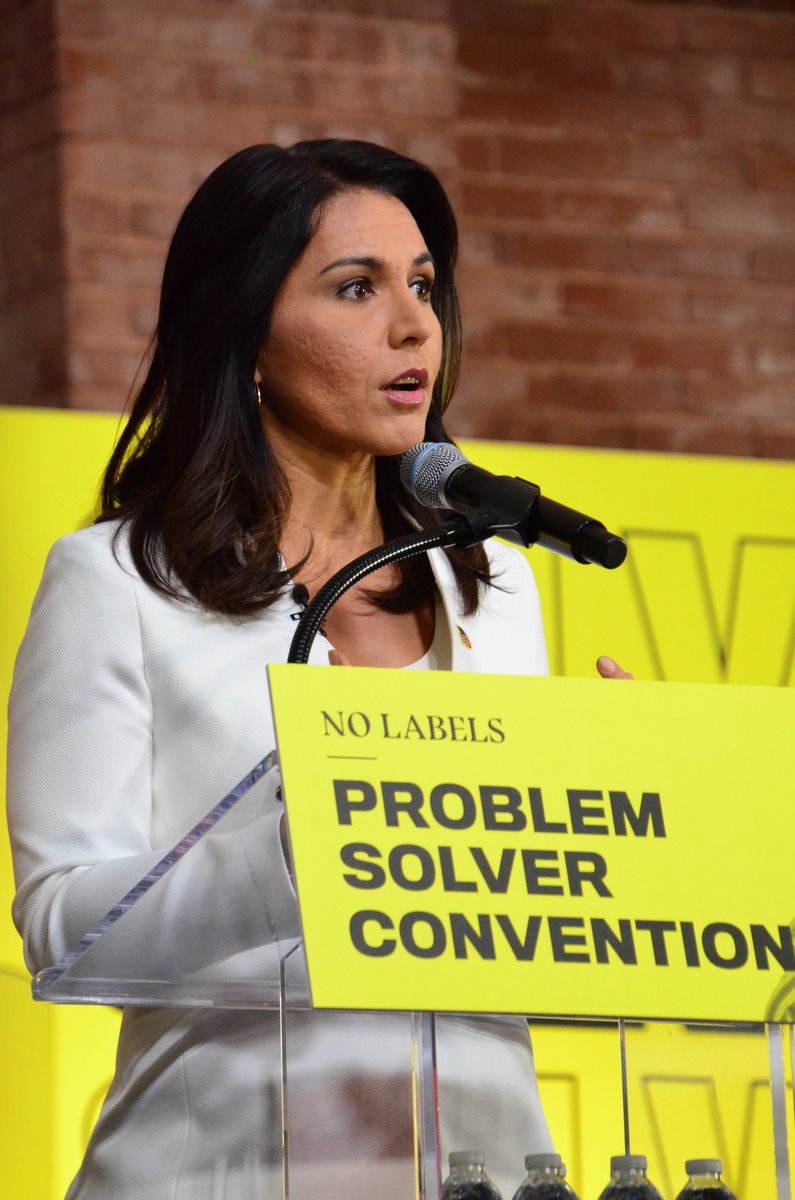 NoLabelsOrg's tweet photo. Presidential candidates @TulsiGabbard @JohnDelaney @GovBillWeld and @marwilliamson took the stage at our #ProblemSolverConvention in Manchester, NH to talk about how they will work across the aisle and #GetInTheRoom https://t.co/UeC0LrZEuf